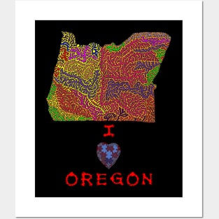 I Love Oregon Posters and Art